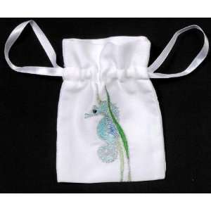  Gift Bag in a Sea Horse Design. Beautifully embroidered 