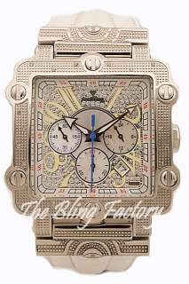 Mens Stainless Steel Just Bling Diamond Hip Hop Watch  