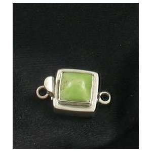    LIME GREEN TURQUOISE STERLING CLASP CUSHION~ 