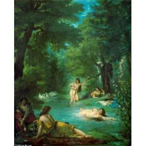   Delacroix   24 x 30 inches   Femmes turques au bain