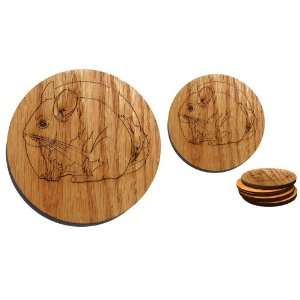 CAMIC designs SMA008C4 Laser Etched Chinchilla Set of 4 Coasters 