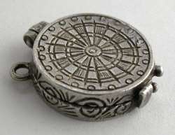 Vintage English Silver DARTBOARD Charm OPENS DARTS  