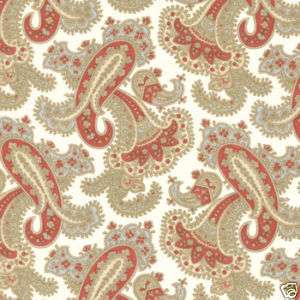 Moda Fabric   Glace   3 Sisters   Crystal White Paisley  