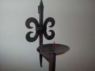   Black Metal Wall Sconce Candle holder home accents decor  