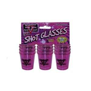   Party Outta Conrol Pink Plastic Shot Glasses   12 Pieces Toys
