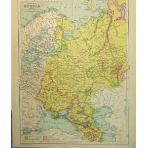  1926 Map Russia Ukrane Moscow Black Caspian Sea Print 