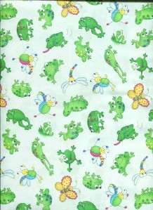 GIRLIE GIRL FROGS WHITE 10783 13~ Cotton Quilt Fabric  