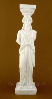 Caryatid Muse Parthenon Greek Marble Statue 9.45in High  
