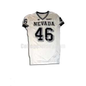  White No. 46 Game Used Nevada Russell Football Jersey 