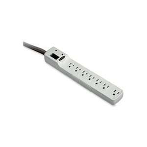   Protector, 7 Outlets, 6 Cord, 840 Joules, White Qty6 Electronics
