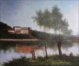   Hand Painted Oil Painting Repro Camille Corot Ville Davray  