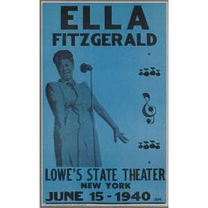  Ella Fitzgerald Concert Poster