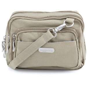  Baggallini Triple Zip Bagg in Khaki. WITH FREE IMPORTED 
