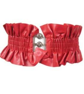  Red Elastic Ruffle Belt Clothing