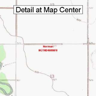  USGS Topographic Quadrangle Map   Norman, North Dakota 