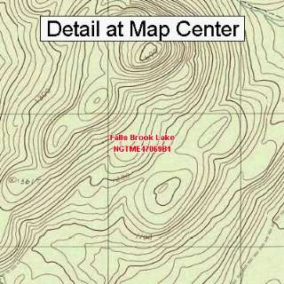  USGS Topographic Quadrangle Map   Falls Brook Lake, Maine 
