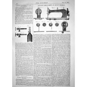  ENGINEERING 1864 JOHNSON IMPROVEMENTS SEWING MACHINES 