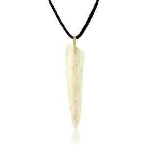   Renee Garvey Naturals Shed Antler and 10k Gold Necklace Jewelry