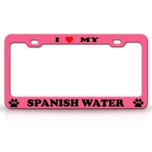 MY SPANISH WATER Dog Pet Animal High Quality STEEL /METAL Auto License 