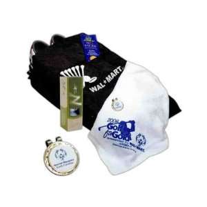 Kit includes shoe bag, golf balls, towels, hat clip, markers and more 