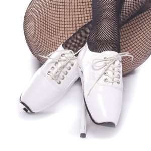  DEVIOUS BALLET 18 White Pat Heels 