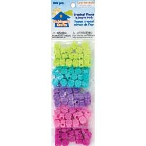   Crafts Bead Sample Pack 75 Pack Tropical Flowers