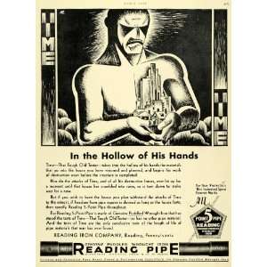  1930 Ad Reading Five Point Pipe Puddled Wrought Iron 