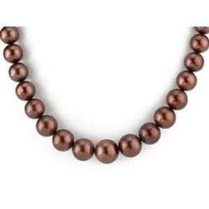  18 Inch Chocolate Pearl Necklace   14kt Yellow Gold Clasp 