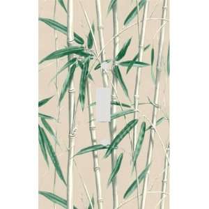 Bamboo Shoots on Tan Decorative Switchplate Cover