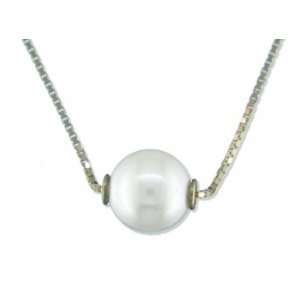   Cultured Pearl Pendant with Box Chain  17 Katarina Jewelry