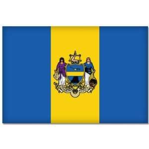 PHILADELPHIA Pennsylvania Flag bumper sticker 5 x 3