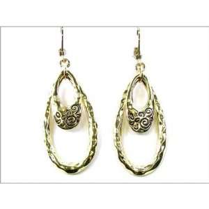    Gold Filigree Design Hoop Earrings True Fashion NY Jewelry