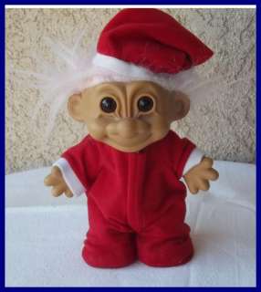 Russ SANTA And His Christmas Pjs Troll Doll 10 HTF  
