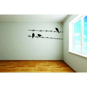    Removable Wall Decals   Birds on Barb wire