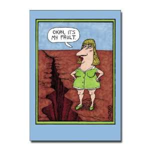  My Fault   Risque Cartoon Sorry Greeting Card Office 