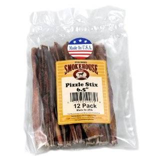 Smokehouse Pizzle Sticks 6 1/2 Inch Dog Treats, 12 Pack by SmokeHouse 