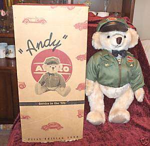   Andy Teddy Bear Gas or Service Station Attendent First Edition NIB VGC