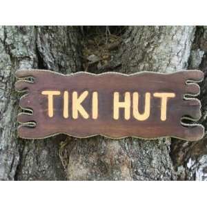  TIKI HUT Driftwood Sign