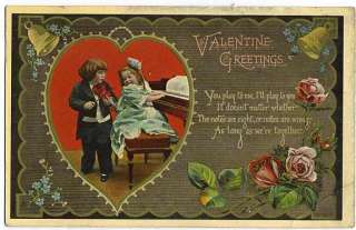 Vintage VALENTINE POSTCARD Tuck High Glass & Cupid  