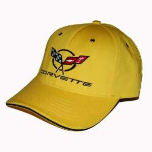  Corvette C5 Yellow Twill Hat Automotive