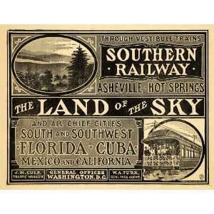 1900 Ad Southern Railway Florida Train Vacation Trip   Original Print 