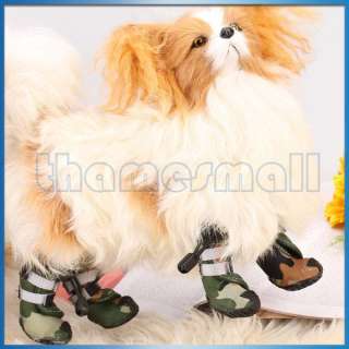 Pet Dog Puppy Boots Shoes Sneakers Paw Covers Velcro Closure 4 Styles 