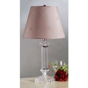  Battersby Accent Lamp with Lucille Shade in Satin Nickel 