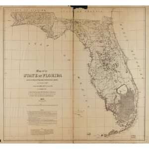  Civil War Map Map of the state of Florida / compiled in 