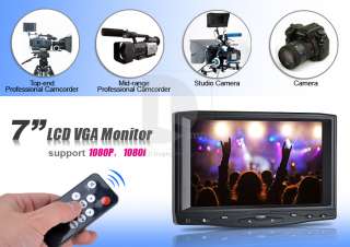   TFT LCD Monitor 1080P 1080i HDMI HDV VGA AV1 AV2 DSLR Camera  