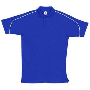   Badger Performance Piped Polo Shirts ROYAL/WHITE AM