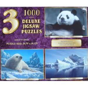   Deluxe Jigsaw Puzzles Giant Panda, Arctic Seal, Baffin Bay Iceberg