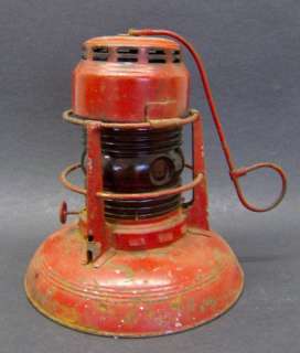 Red Dietz No. 40 Traffic Gard Lantern Fresnel 1950s  