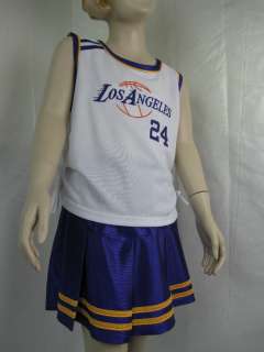 Los Angeles LAKERS Girls Skirt Short and Top set Sz 9   10 NWT  
