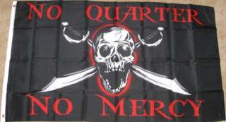 3X5 NO QUARTER MERCY FLAG PIRATE SKULL SWORD 3X5 F992  